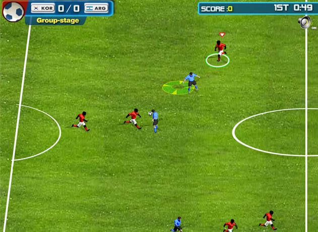 Soccer World Cup 2010 축구 플래시게임 플레이 화면
