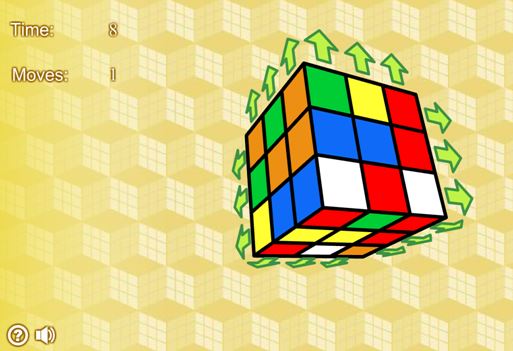 루빅의 큐브 (Rubik's Cube) 플래시게임 플레이 화면