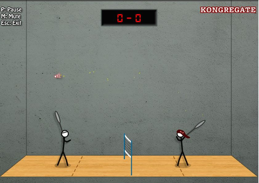 배드민턴 (Stick Figure Badminton 2) 플레이 화면