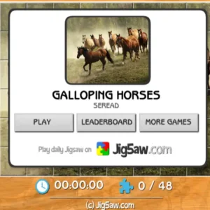Galloping Horses Jig5aw 플래시게임