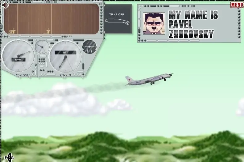 TU-95 비행기 조종 플래시게임 플레이 화면
