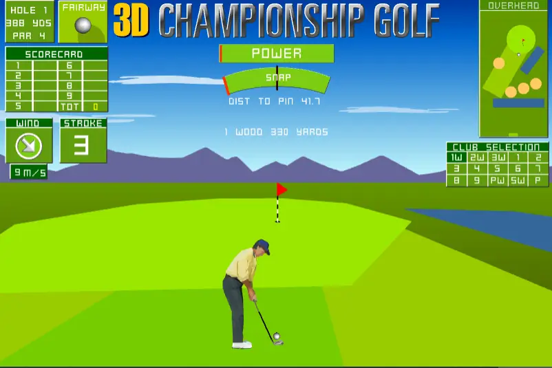 3D Championship Golf 플래시게임 플레이 화면